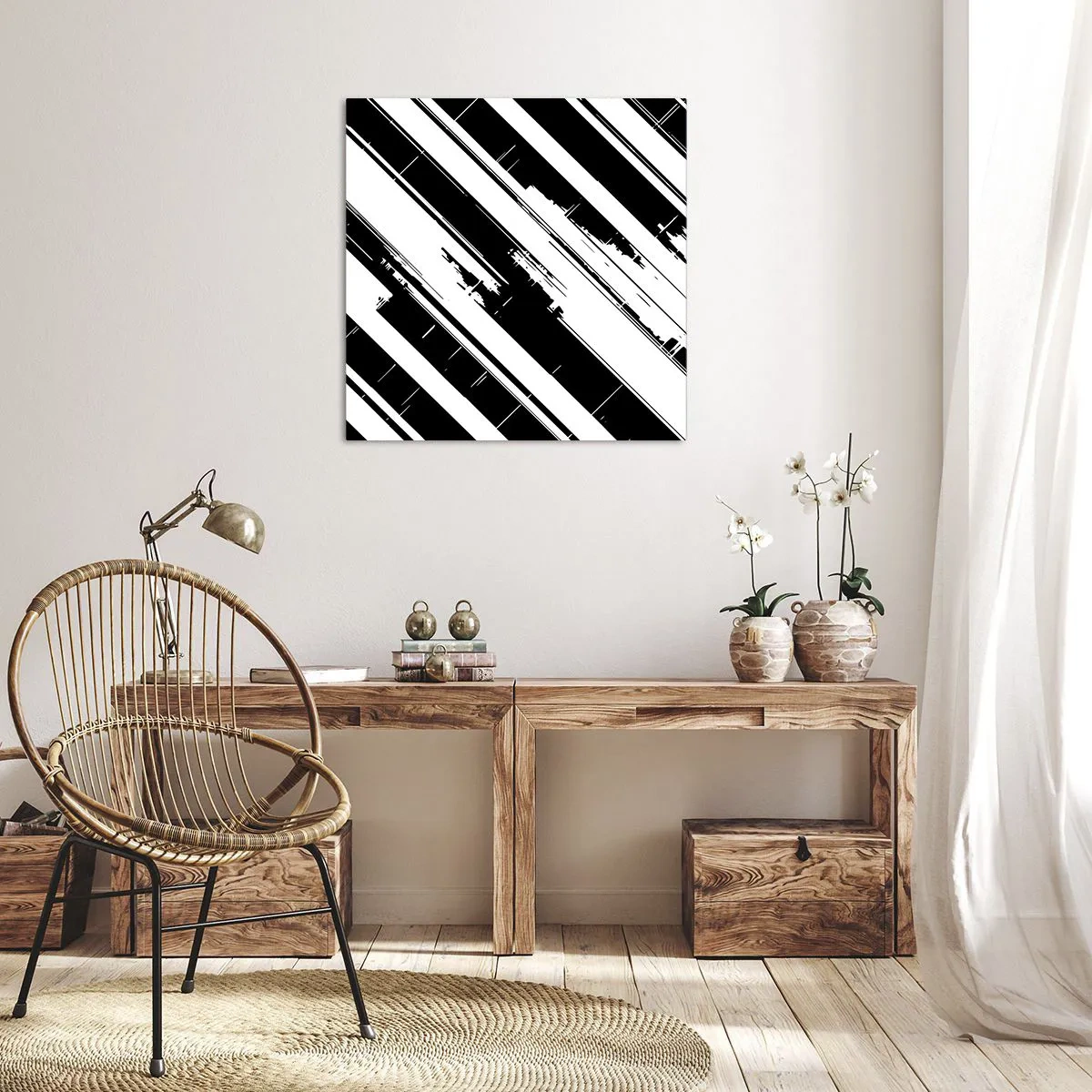 Tablou pe pânză - Compoziție intensă și dinamică - 70x70 cm