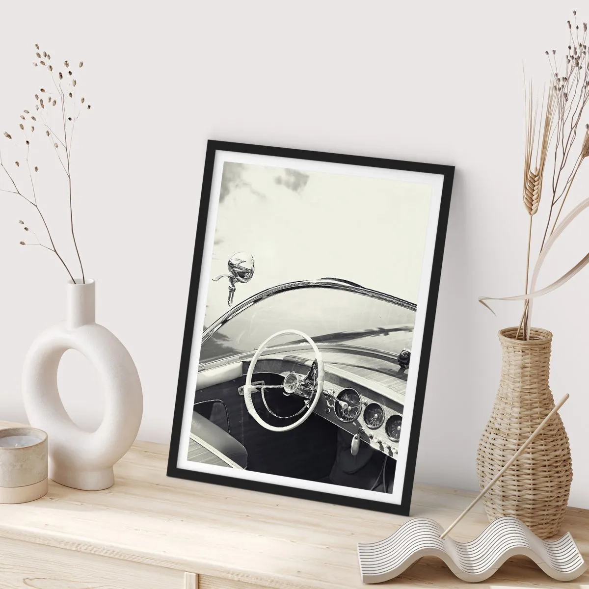 Poster în ramă neagră - E timpul pentru cei bogați - 30x40 cm