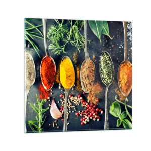 Tablou pe sticlă - Magie culinară - 30x30 cm