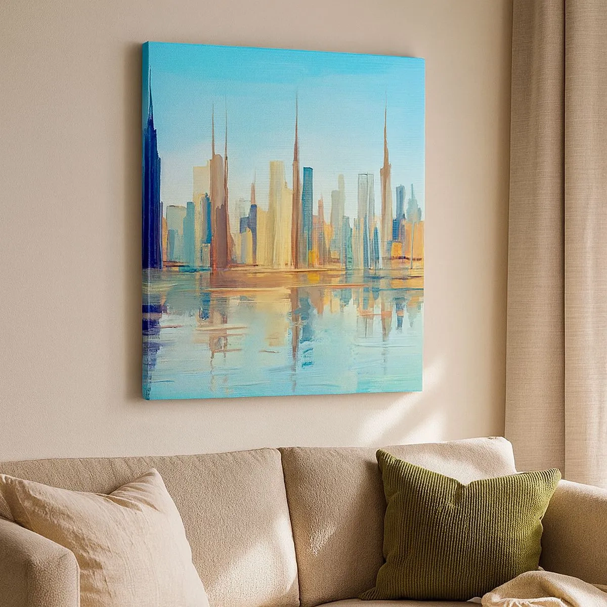 Tablou pe pânză - Metropola însorită - 30x30 cm