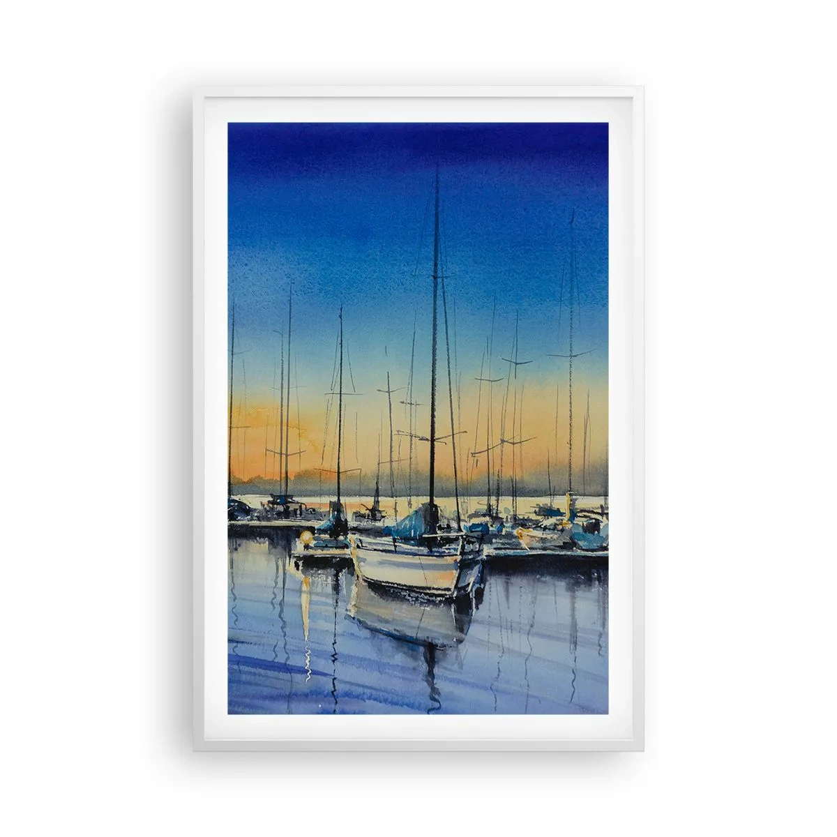 Poster în ramă albă - Sfârșitul unei zile bune - 61x91 cm