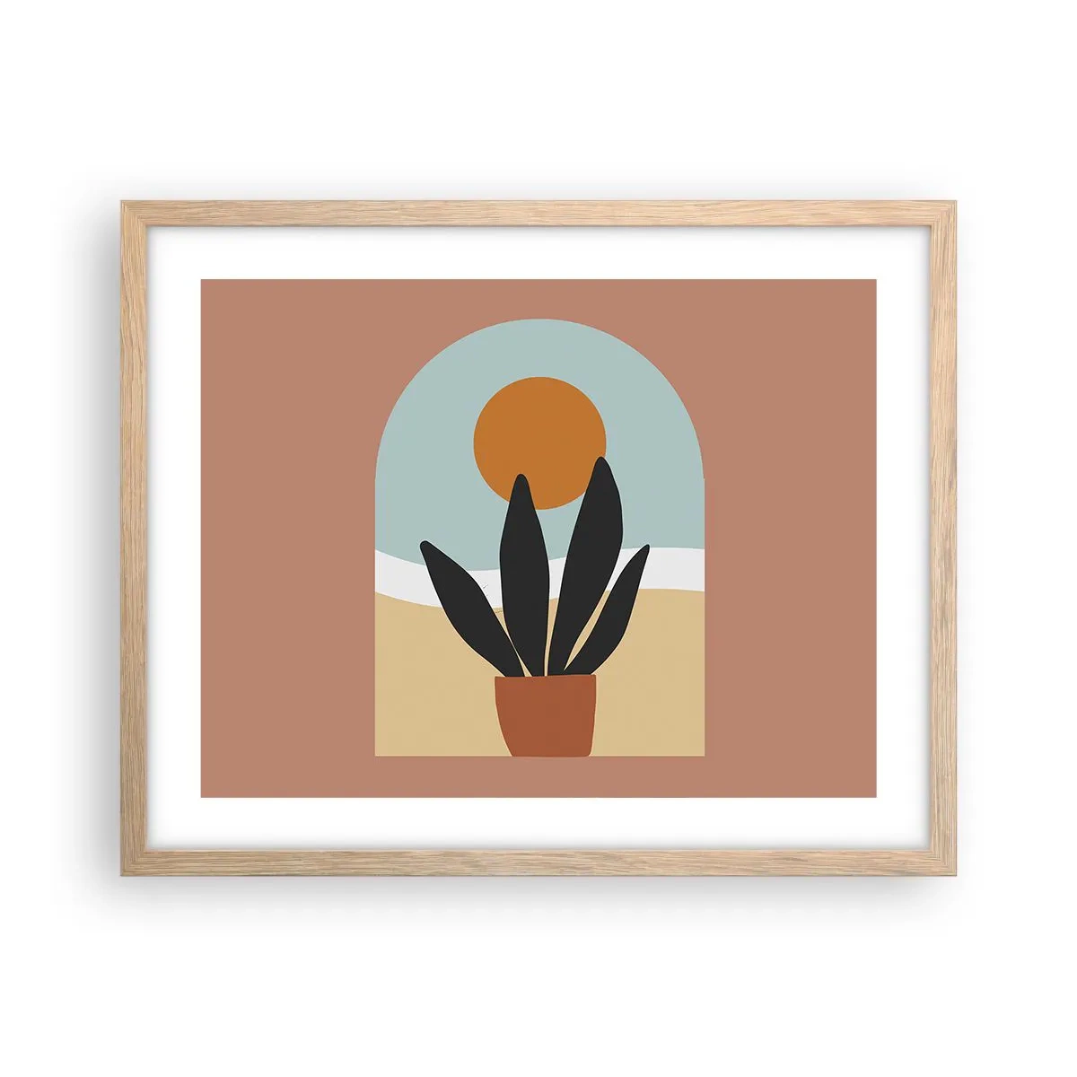 Poster în ramă de stejar deschis - Bucurii mici - 50x40 cm