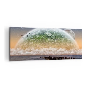 Tablou pe pânză - Și lumea a ieșit din apă - 120x50 cm