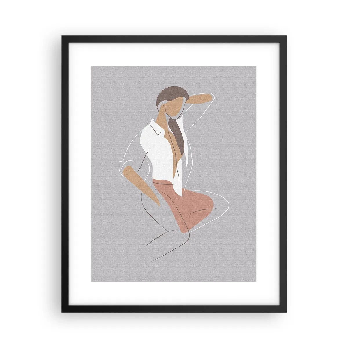 Poster în ramă neagră - Schiță de farmec - 40x50 cm