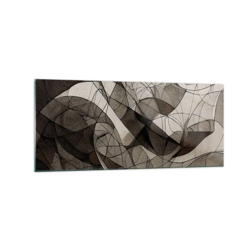 Tablou pe sticlă - Circulația culorilor pământului - 120x50 cm