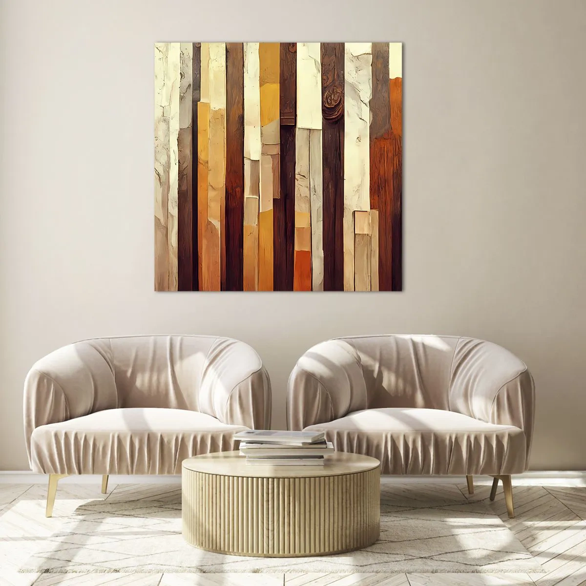 Tablou pe sticlă - Imnul copacilor din pădure - 60x60 cm