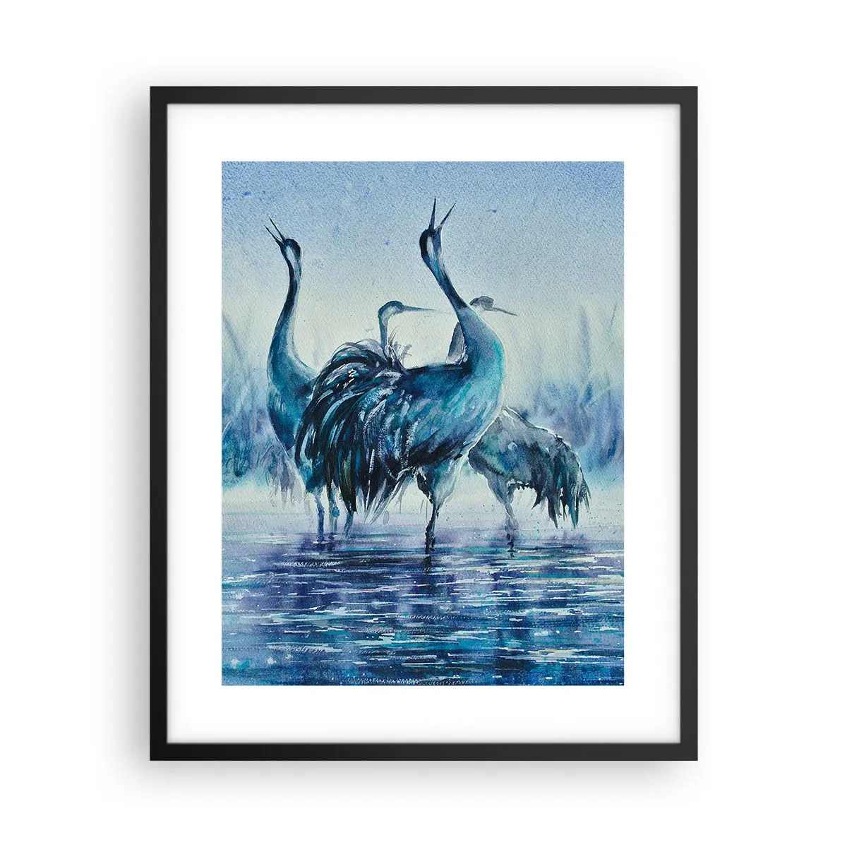 Poster în ramă neagră - Întâlnirea de dimineață - 40x50 cm