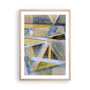 Poster în ramă de stejar deschis - Drept sau de-a curmezișul? - 50x70 cm