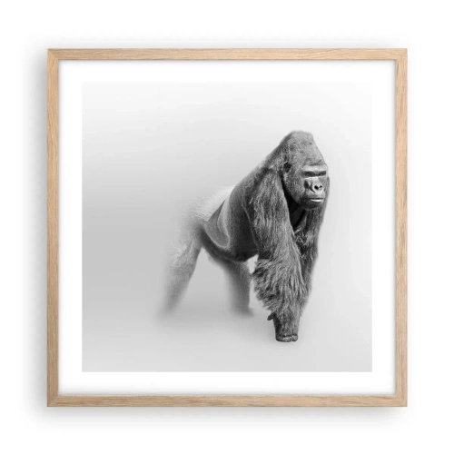 Poster în ramă de stejar deschis - Încrezător în puterea lui - 50x50 cm