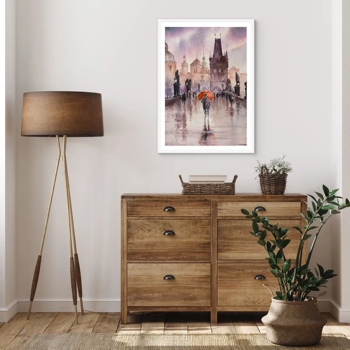 Poster în ramă albă - Oamenii nu se schimbă - 30x40 cm