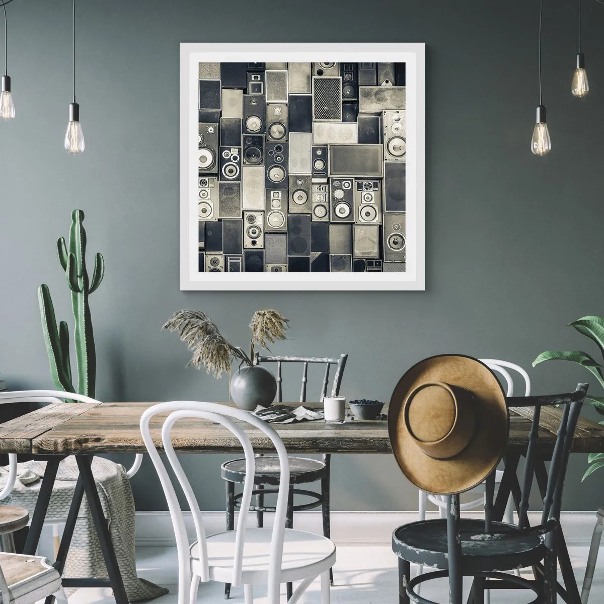 Poster în ramă albă - Și totul este în regulă - 40x40 cm