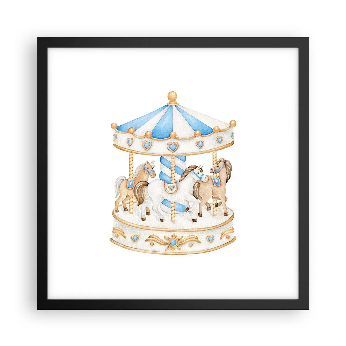 Poster în ramă neagră - Copilărie dulce - 40x40 cm