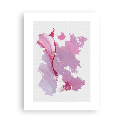 Poster - Harta unei lumi roz - 30x40 cm