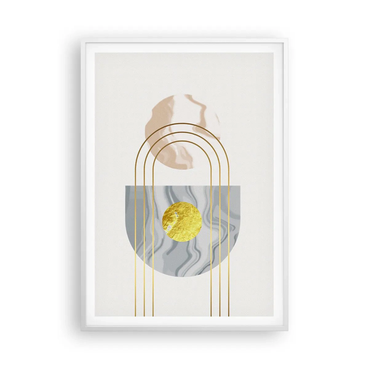 Poster în ramă albă - Lumină și strălucire - 70x100 cm