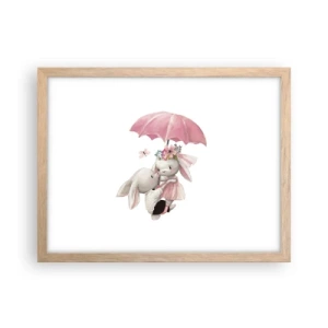 Poster în ramă de stejar deschis - Pur și simplu dragoste - 40x30 cm