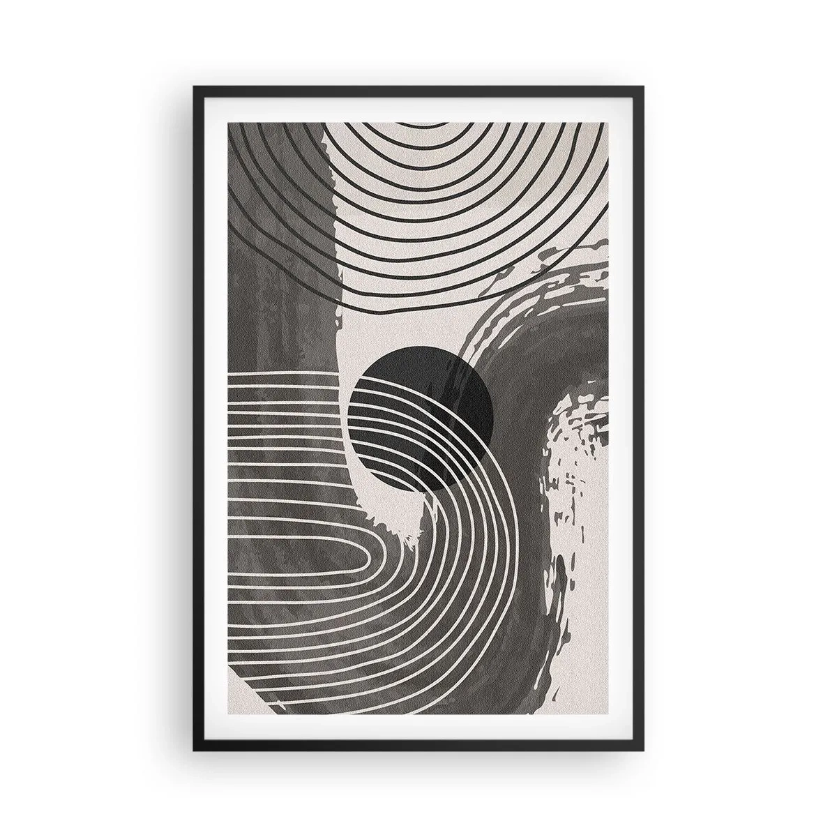 Poster în ramă neagră - Ovalul câștigă - 61x91 cm
