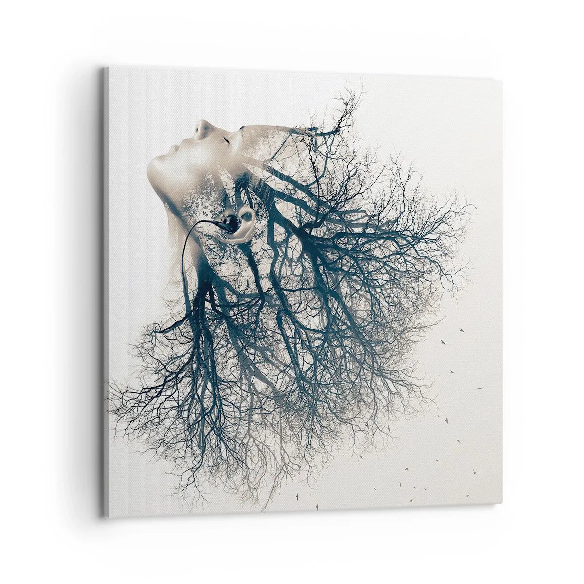 Tablou pe pânză - Ascultând șoapta copacului - 60x60 cm