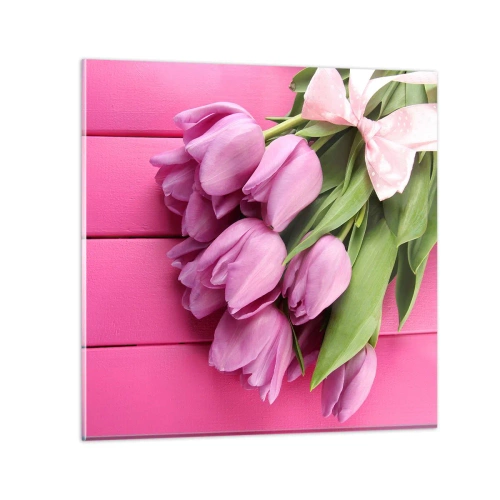 Tablou pe sticlă - Doar pentru tine - 70x70 cm