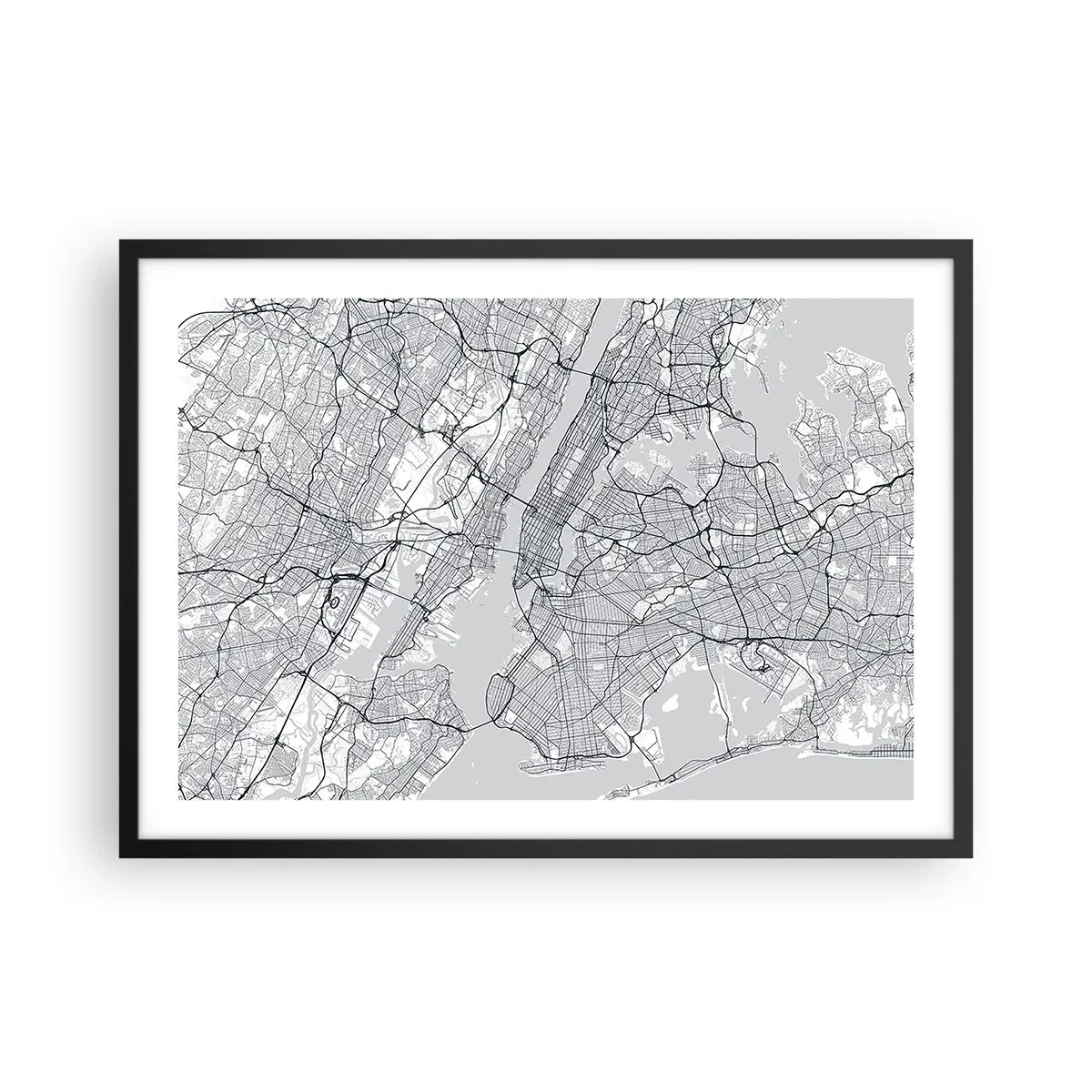 Poster în ramă neagră - Anatomia unei metropole - 70x50 cm
