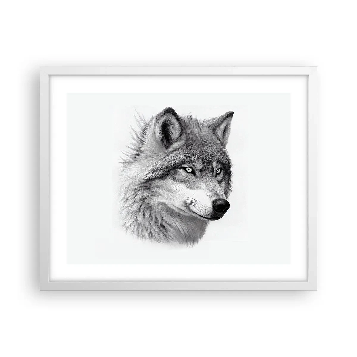 Poster în ramă albă - Alfa - fără îndoială - 50x40 cm