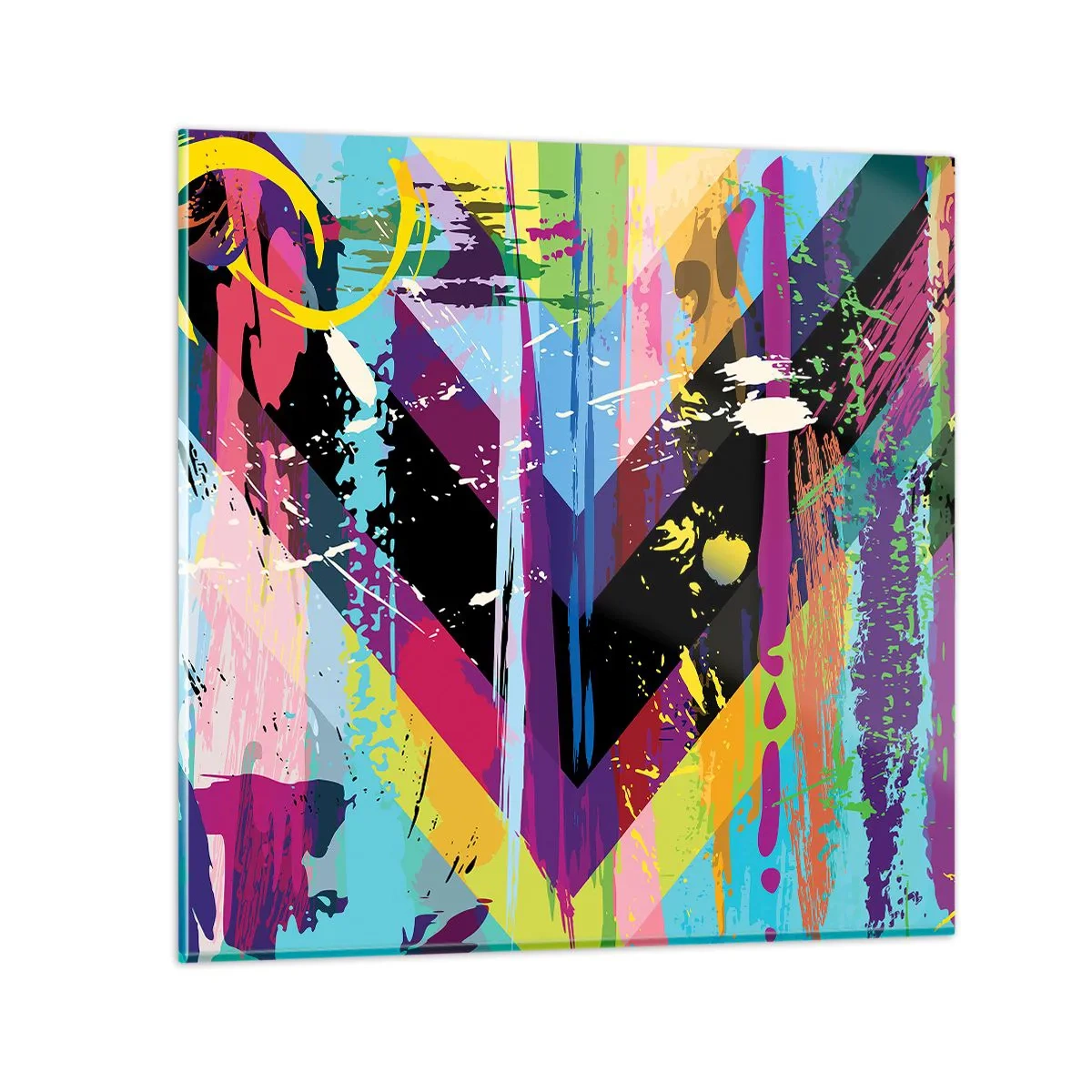 Tablou pe sticlă - De sus în jos - 50x50 cm