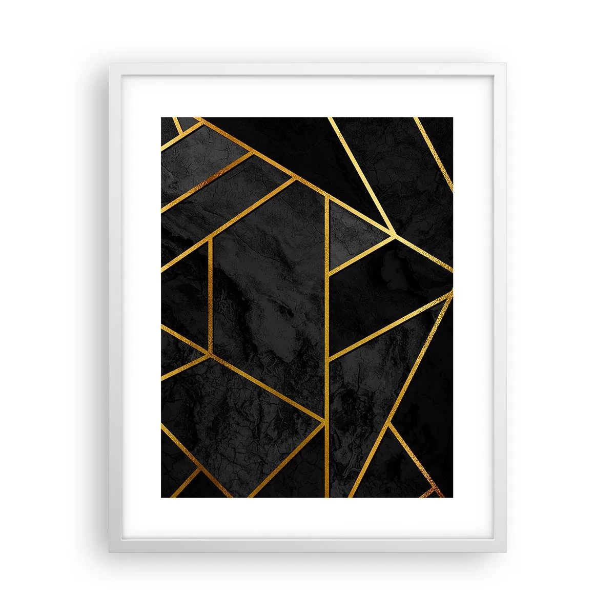 Poster în ramă albă - Întuneric și lumină - 40x50 cm