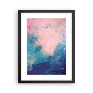 Poster în ramă neagră - Îmbrățișare albastră - 30x40 cm
