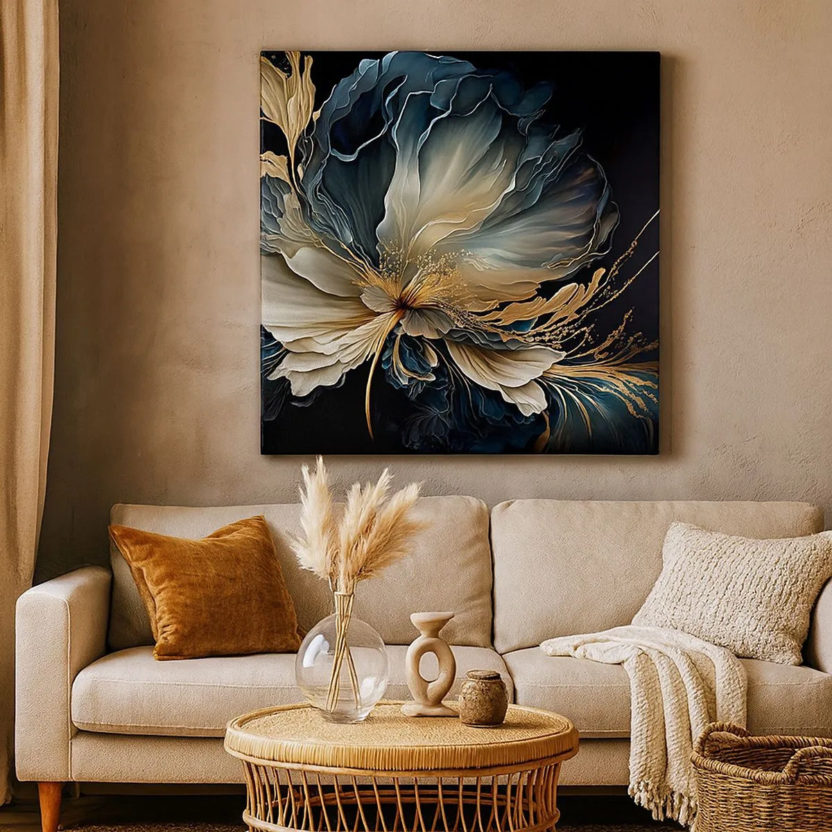 Tablou pe pânză - Povestea unei flori de iubire - 30x30 cm