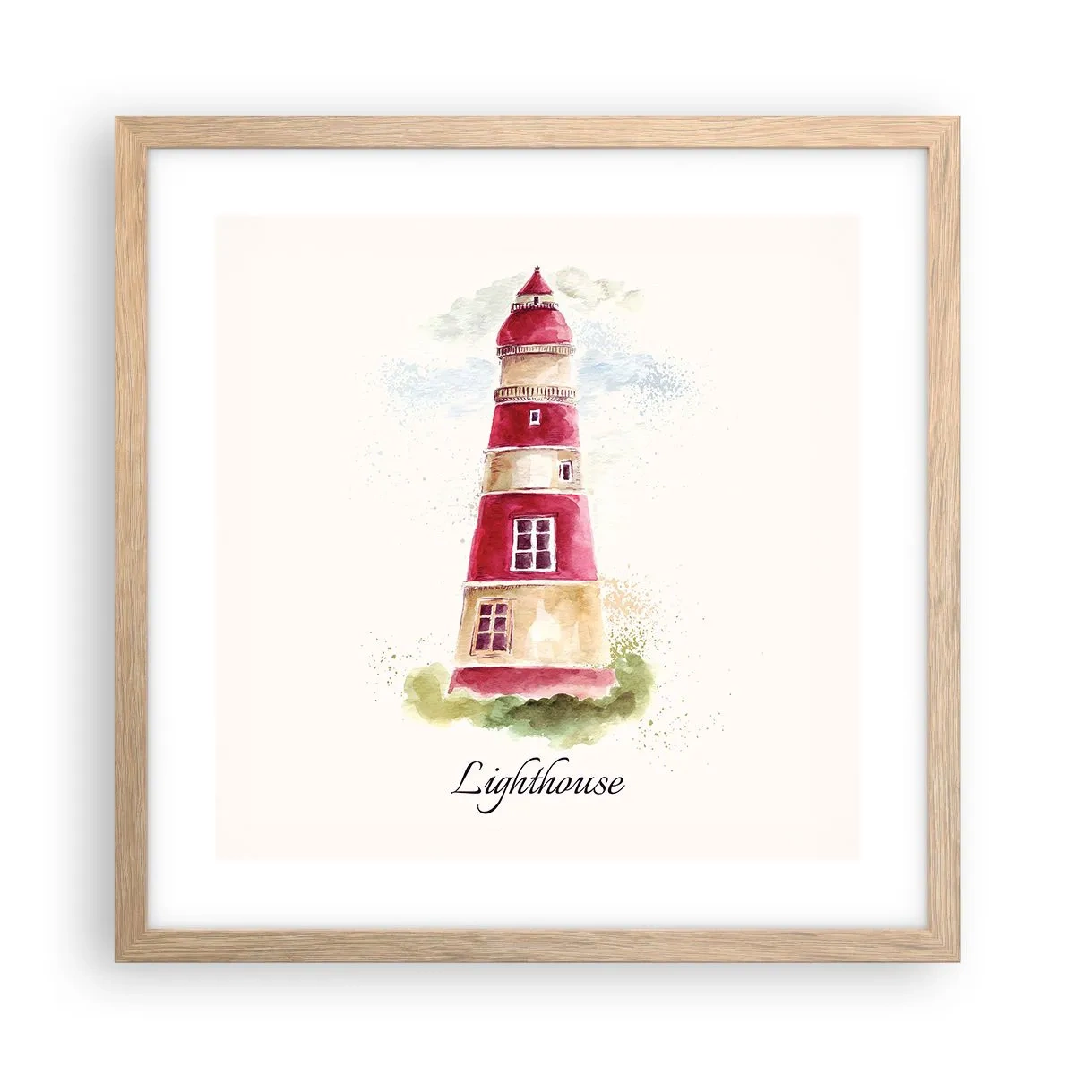 Poster în ramă de stejar deschis - Întotdeauna vreme bună - 40x40 cm