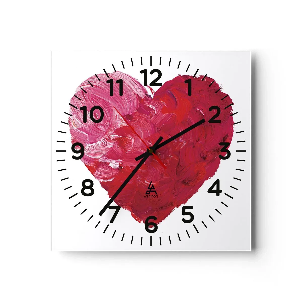 Ceas de perete - Ceas pe sticlă - All you need is love - 30x30 cm
