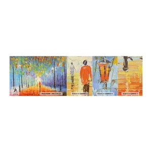Mostră tapet Premium Canvas - Cântecul de noapte al ploii - Park Avenue, Peisaj, Copaci - 100x30 cm