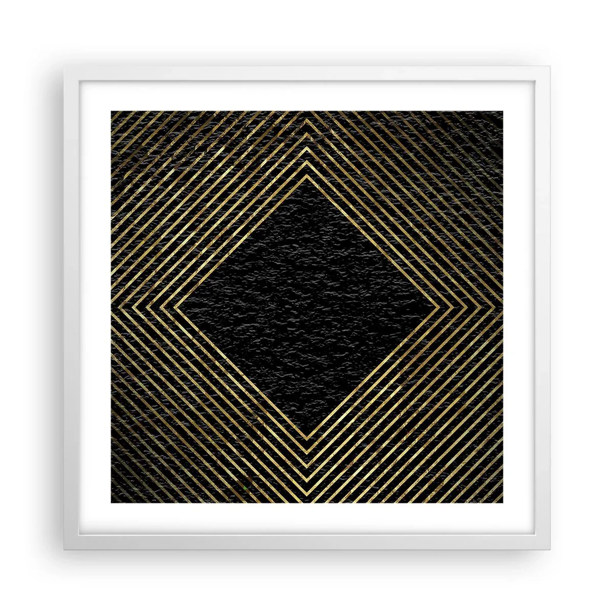 Poster în ramă albă - Geometrie în stil glamour - 50x50 cm