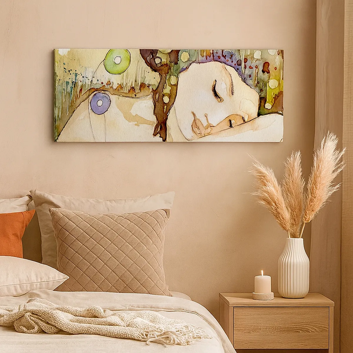 Tablou pe pânză - Visul violet smarald - 30x30 cm