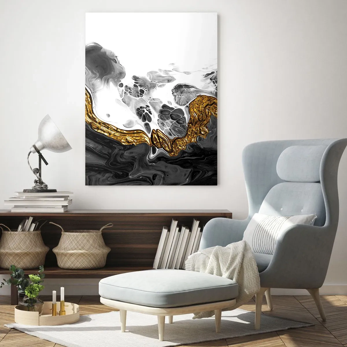 Tablou pe sticlă - Compoziție organică - 80x120 cm