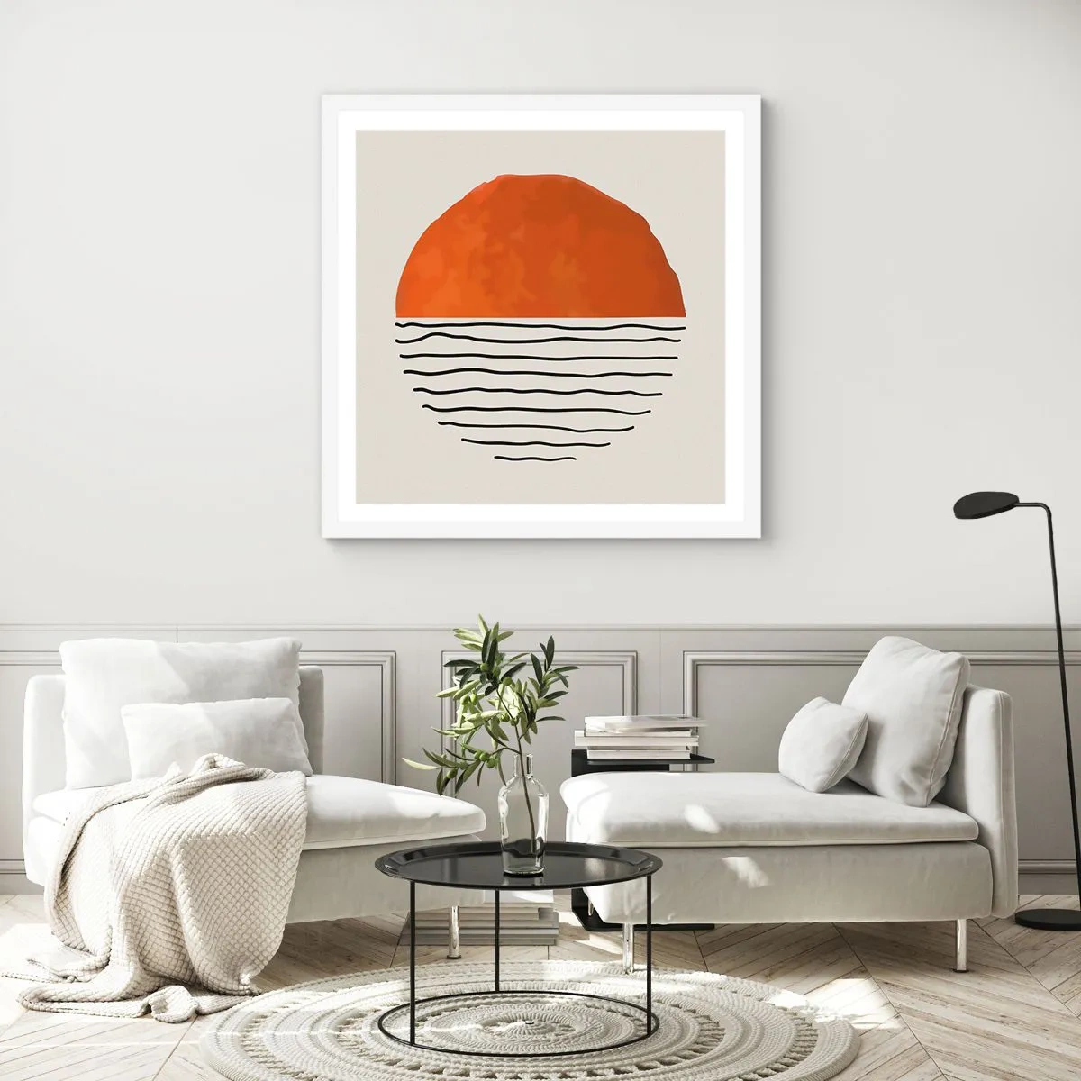 Poster în ramă albă - În stil japonez - 60x60 cm