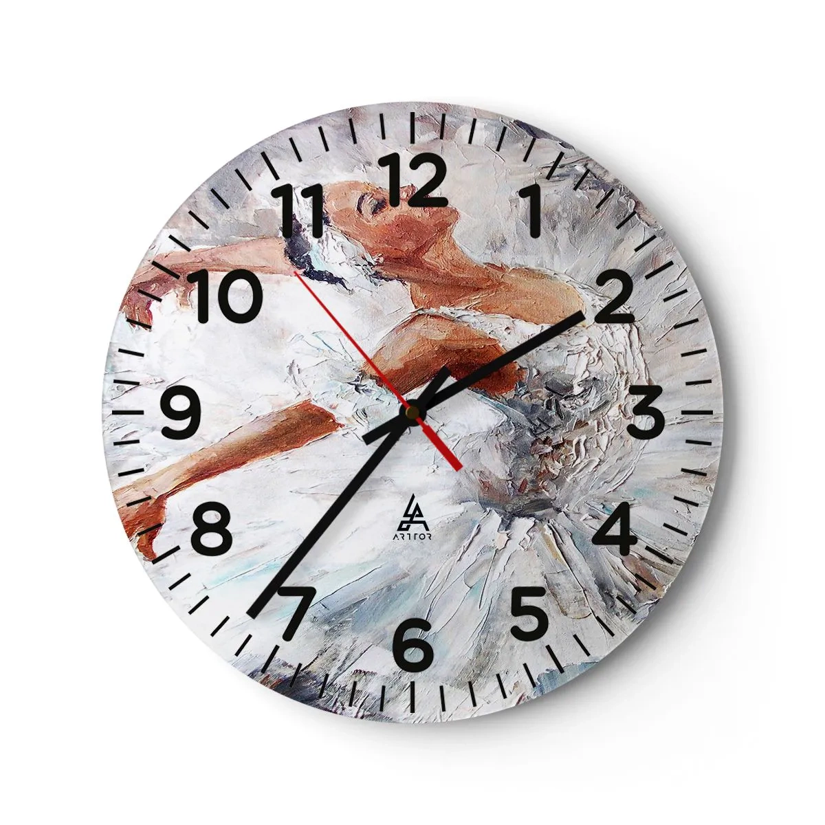 Ceas de perete - Ceas pe sticlă - Moale și ușoară ca tulul - 40x40 cm