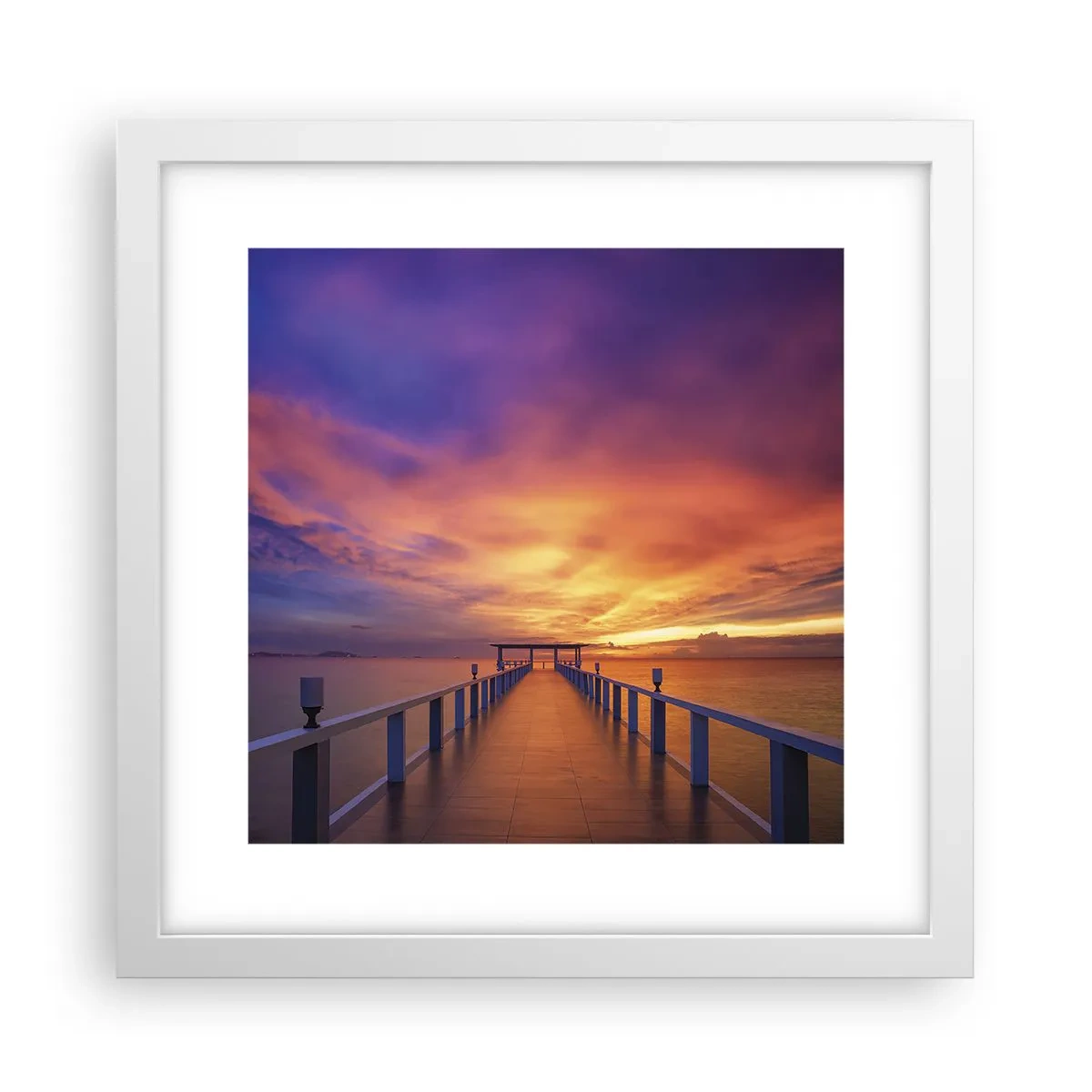 Poster în ramă albă - Fără sfârșit - 30x30 cm