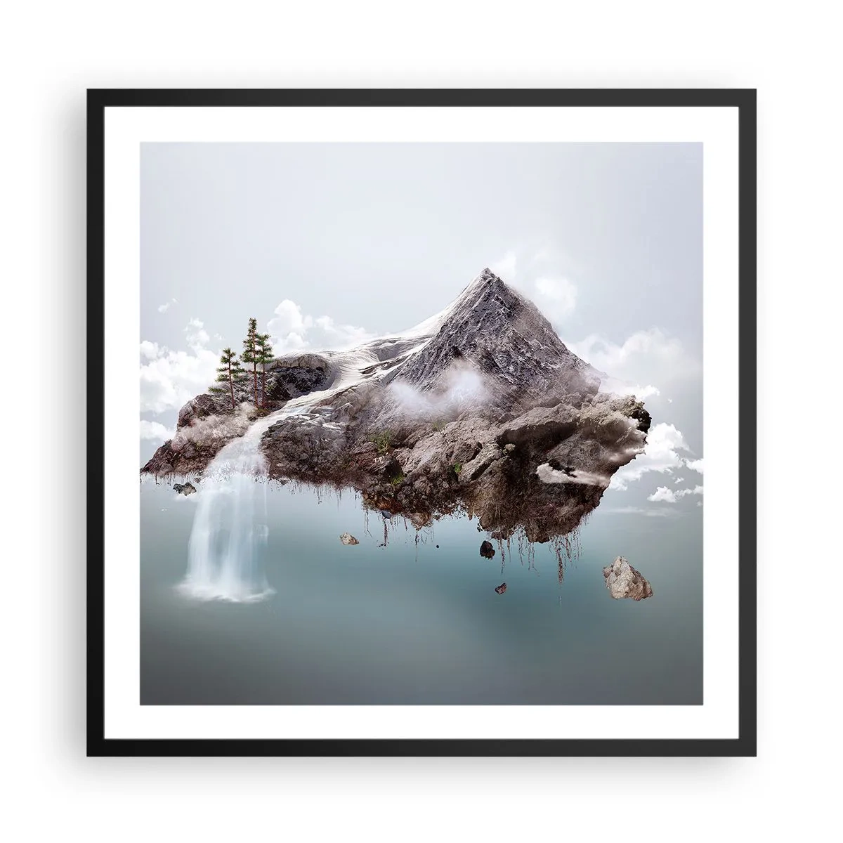 Poster în ramă neagră - Prin ochii unui suprarealist - 60x60 cm