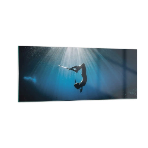 Tablou pe sticlă - Dans subacvatic - 100x40 cm