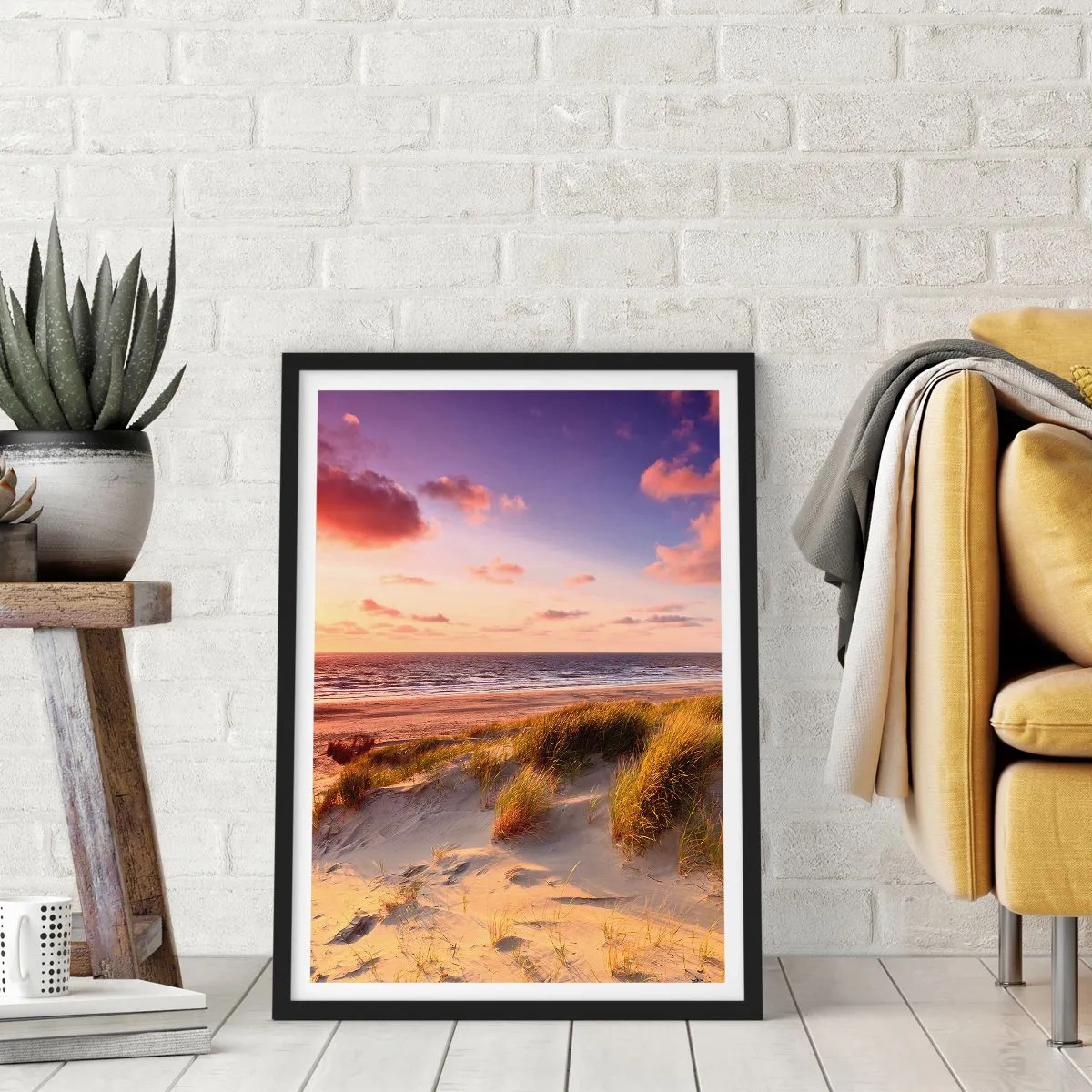 Poster în ramă neagră - Deja aerul de vară miroase - 40x50 cm