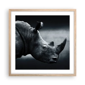 Poster în ramă de stejar deschis - Profil drept - 50x50 cm