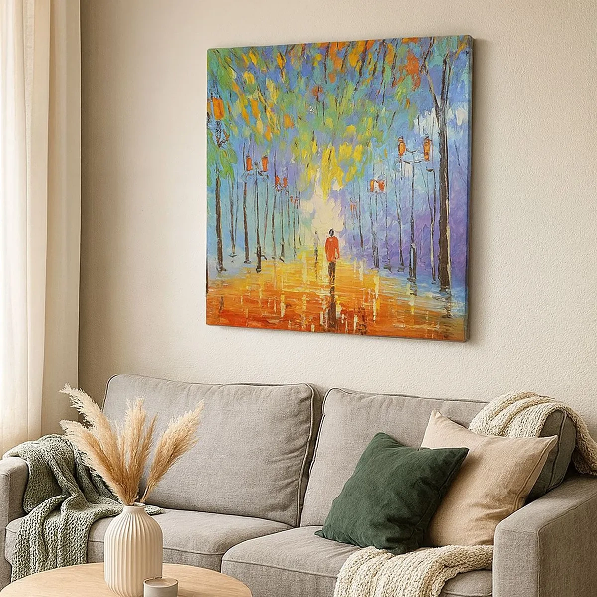 Tablou pe pânză - Cântecul de noapte al ploii - 30x30 cm