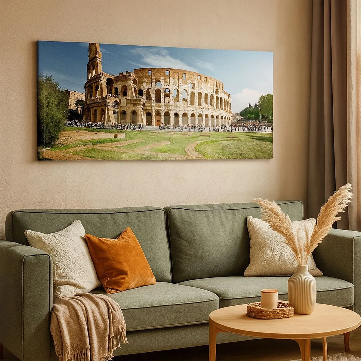 Tablou pe pânză - Încă mai poți auzi zgomotul armelor - 100x40 cm