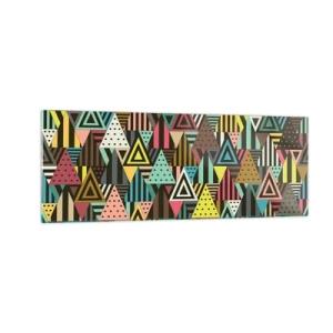 Tablou pe sticlă - În ritm de trei - 140x50 cm