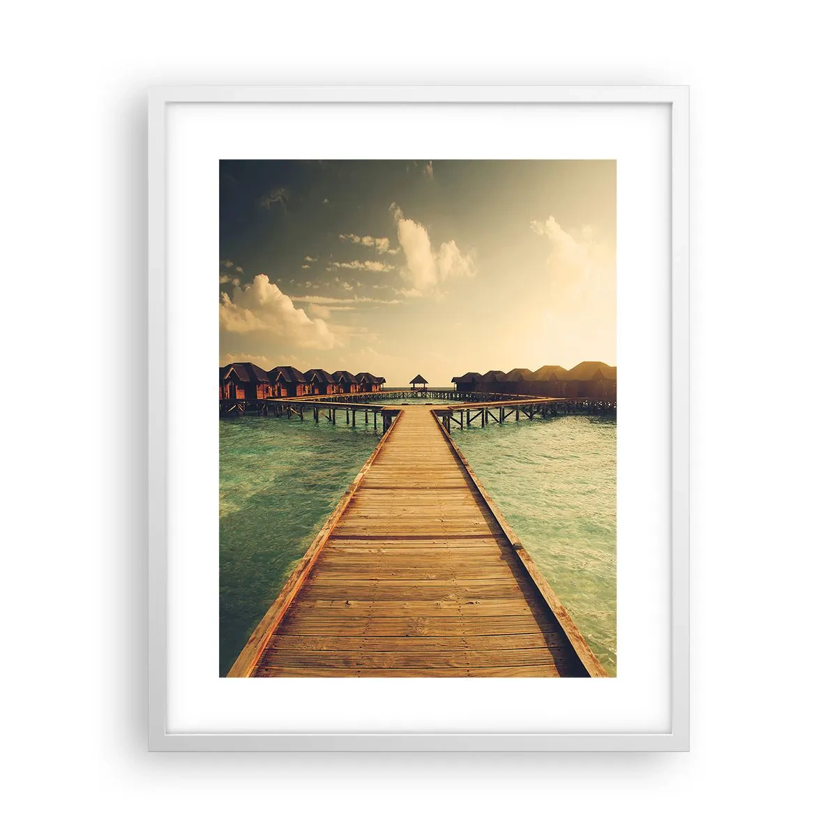 Poster în ramă albă - O invitație caldă - 40x50 cm