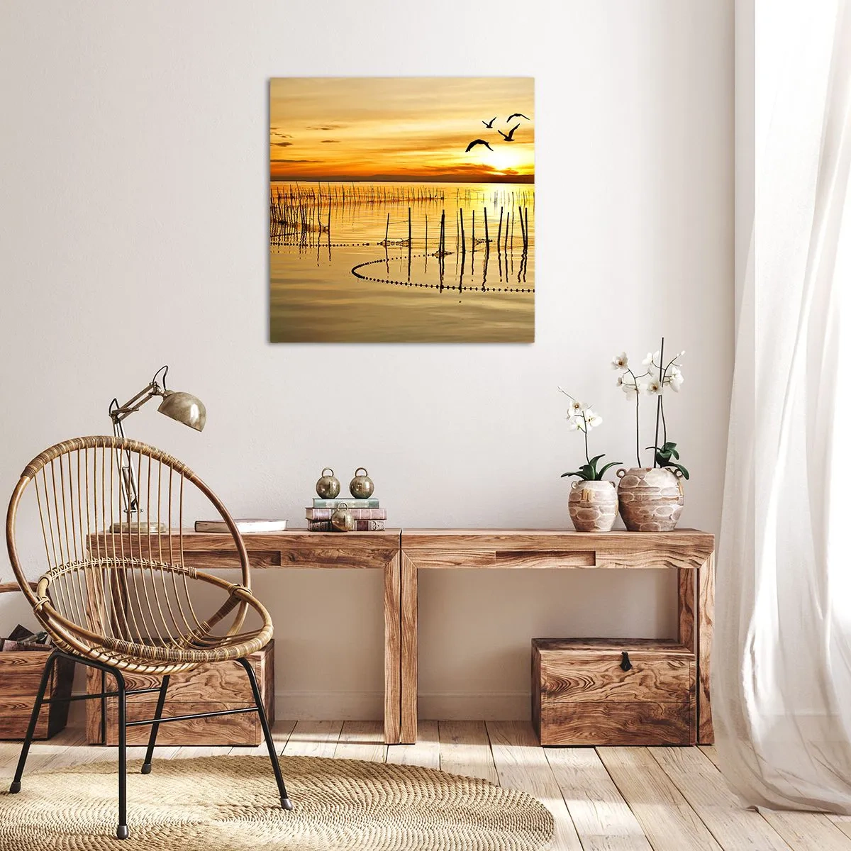 Tablou pe pânză - În zona pescuitului - 60x60 cm