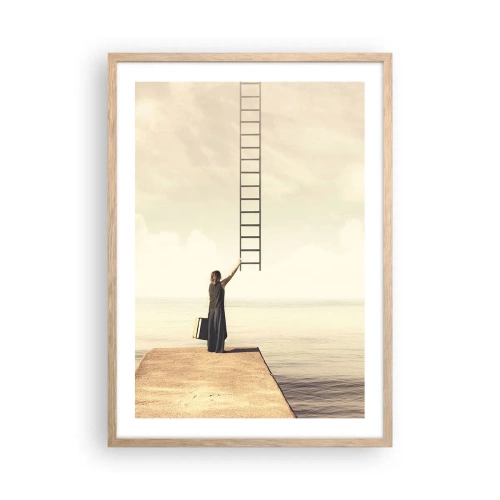 Poster în ramă de stejar deschis - O călătorie conceptuală - 50x70 cm