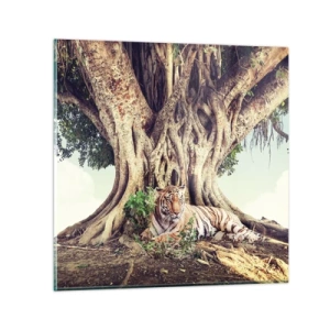 Tablou pe sticlă - O perspectivă din Geneză - 30x30 cm