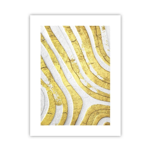 Poster - Compoziția în alb și auriu - 30x40 cm
