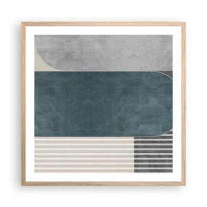 Poster în ramă de stejar deschis - Compoziție de nivel - 60x60 cm